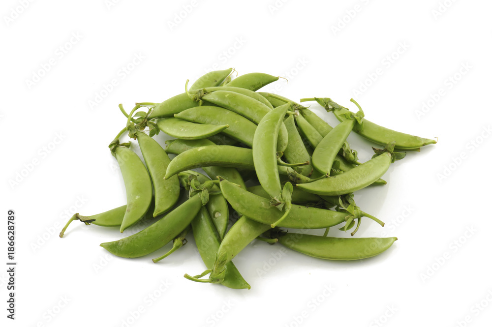 sugar peas isolated on white background sugar peas isolated on white background