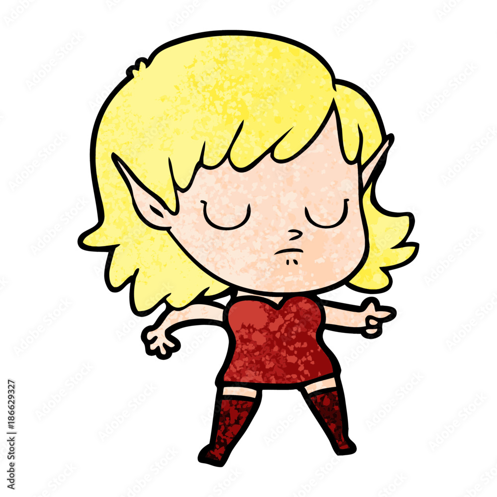 cartoon elf girl cartoon elf girl