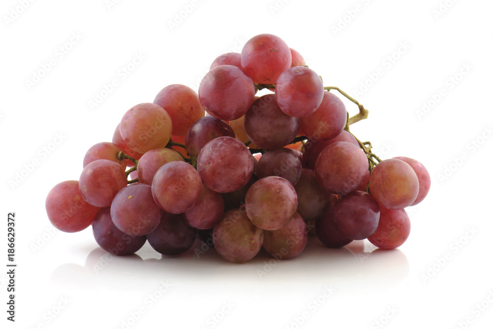 red grapes isolated on white background red grapes isolated on white background