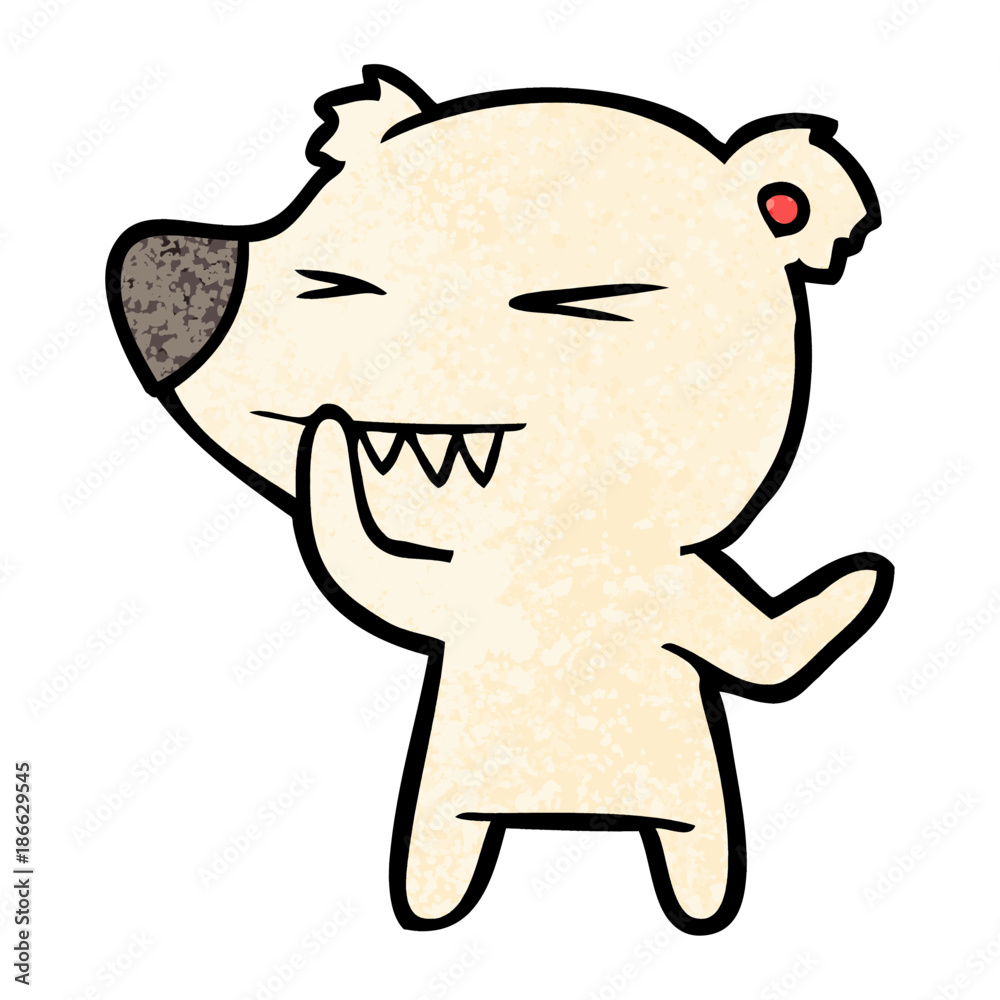 angry polar bear cartoon thinking angry polar bear cartoon thinking