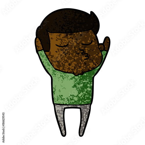 cartoon model guy pouting