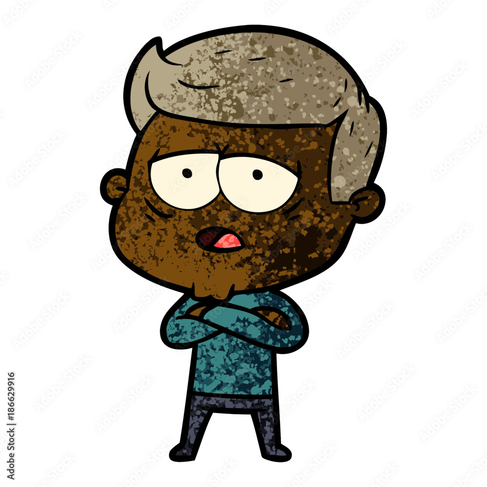 cartoon tired man cartoon tired man