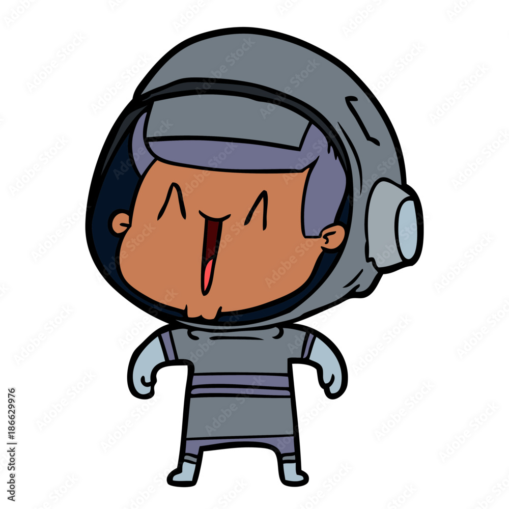 Obraz premium cartoon astronaut man