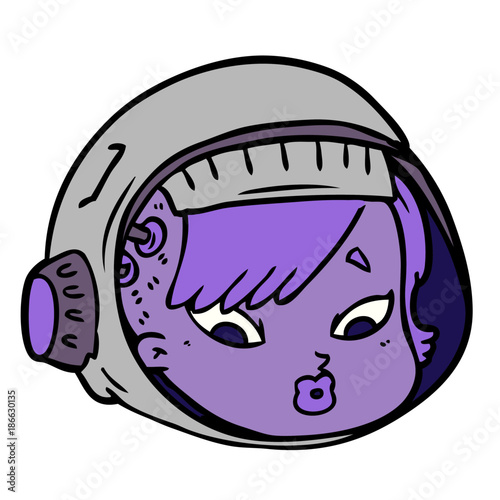 cartoon astronaut face
