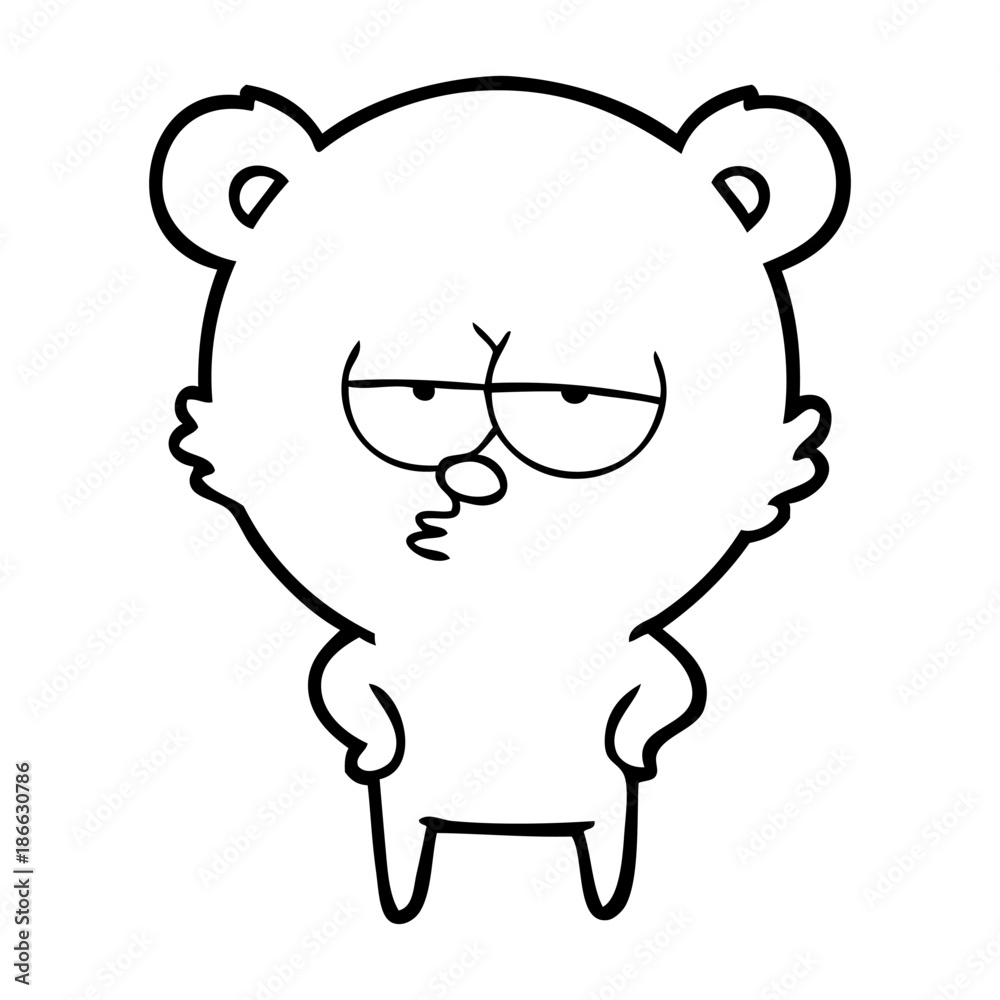 bored bear cartoon bored bear cartoon