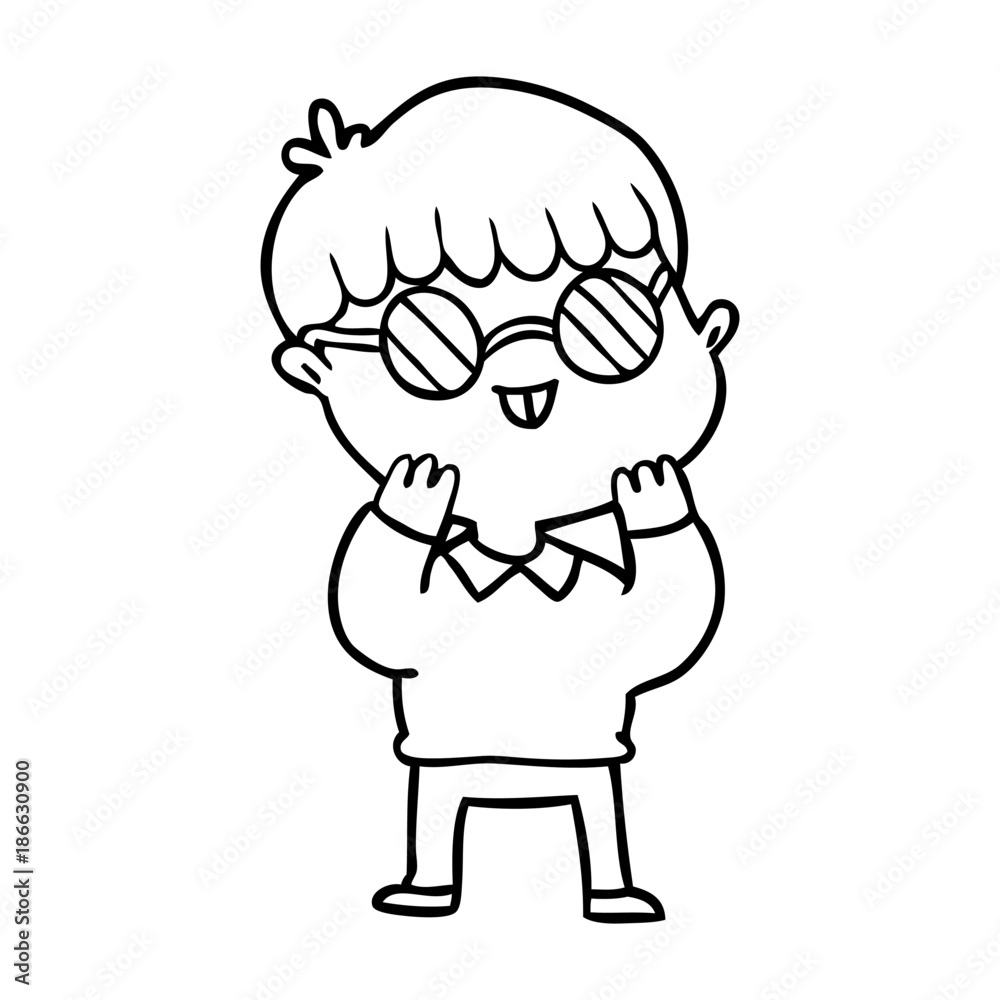cartoon boy wearing spectacles cartoon boy wearing spectacles