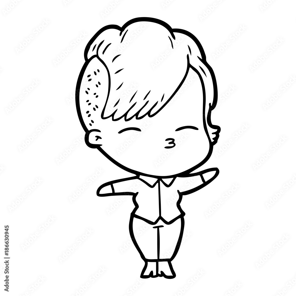cartoon squinting girl cartoon squinting girl