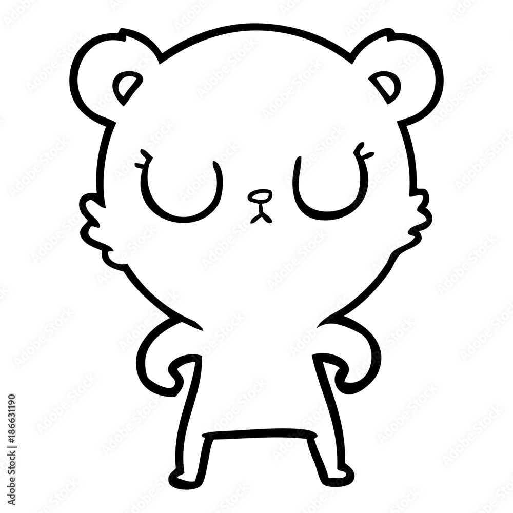 peaceful cartoon bear peaceful cartoon bear