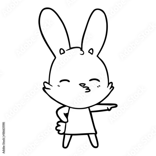 curious bunny cartoon