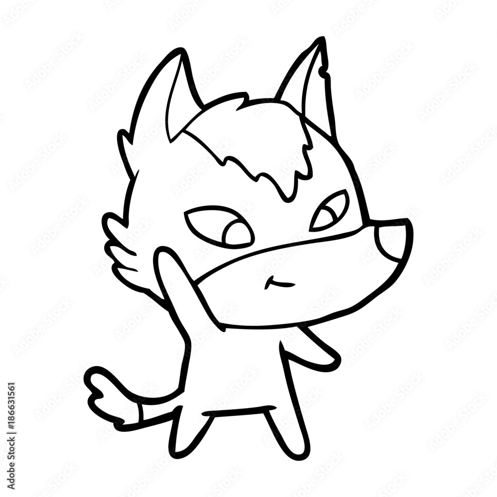 friendly cartoon wolf friendly cartoon wolf