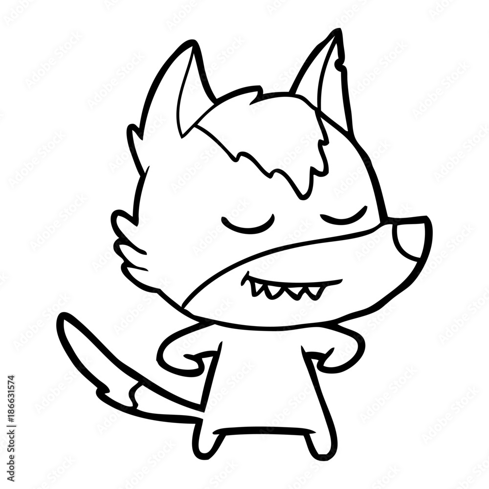 friendly cartoon wolf friendly cartoon wolf