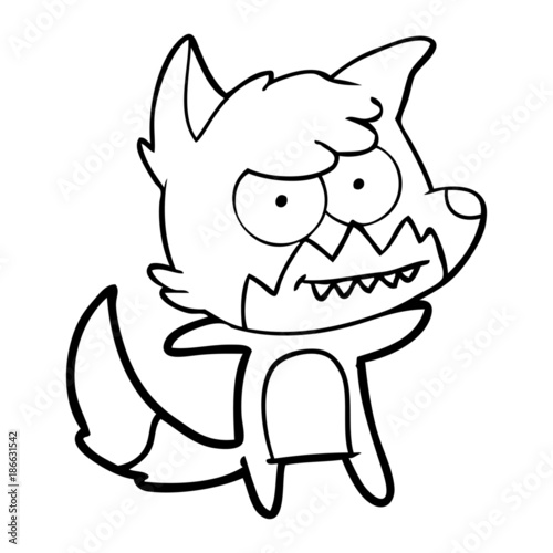 cartoon grinning fox