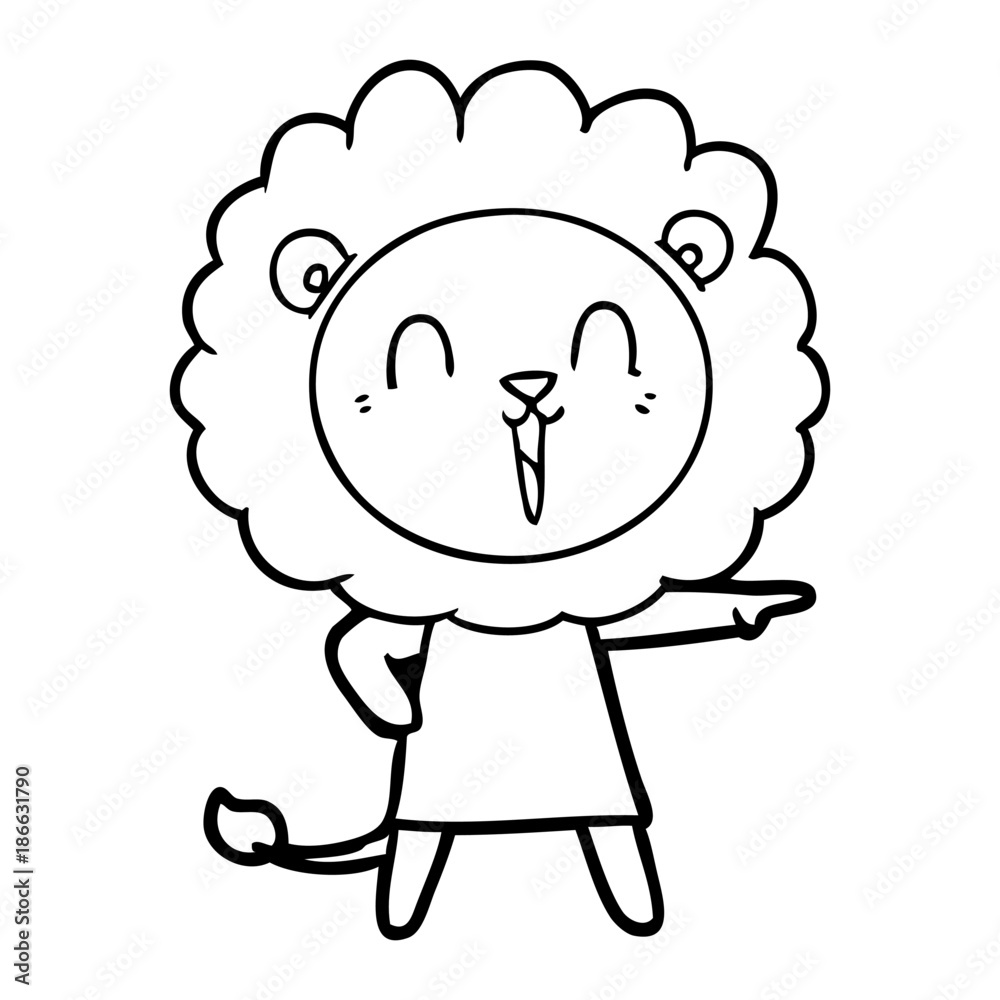 laughing lion cartoon laughing lion cartoon