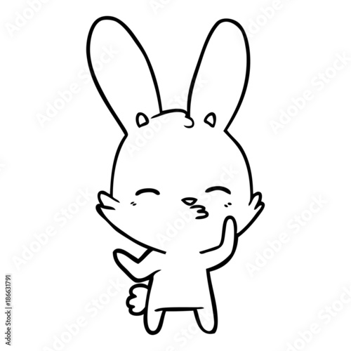 curious bunny cartoon
