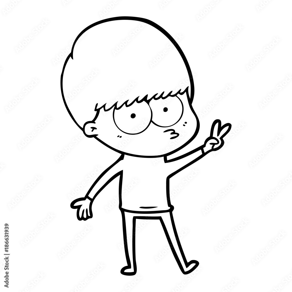 nervous cartoon boy nervous cartoon boy