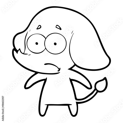 cartoon unsure elephant