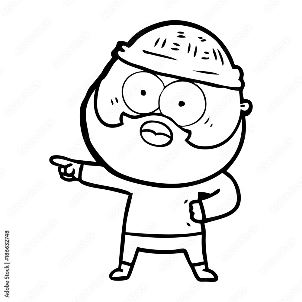 cartoon bearded man cartoon bearded man