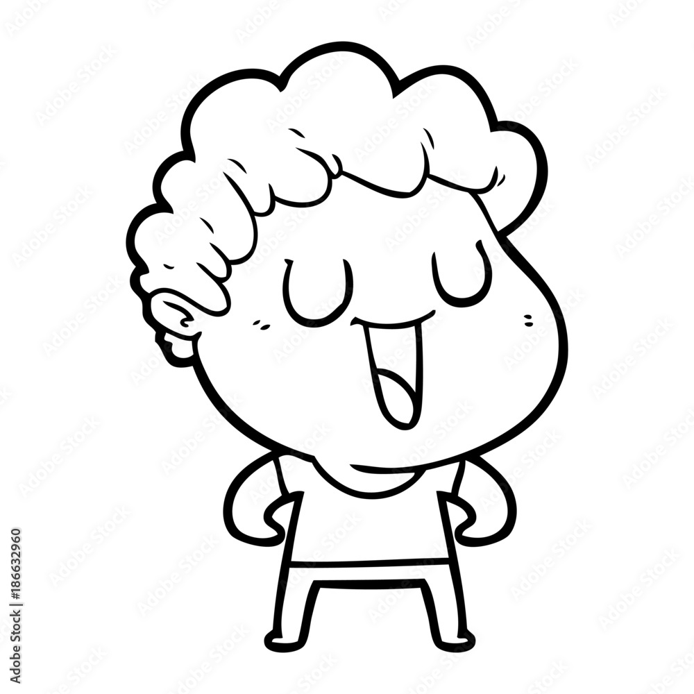 Obraz premium laughing cartoon man