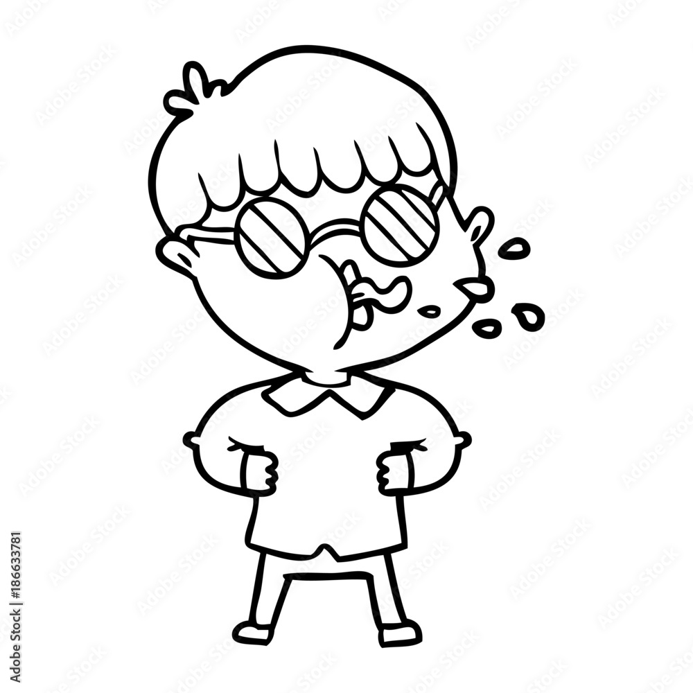 cartoon boy wearing spectacles cartoon boy wearing spectacles