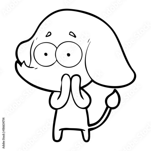 cartoon unsure elephant