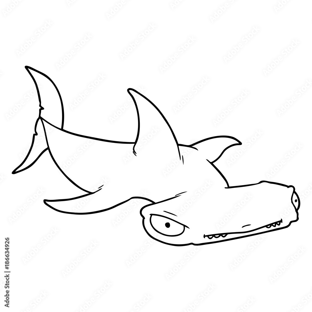 cartoon hammerhead shark