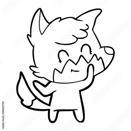 cartoon happy fox