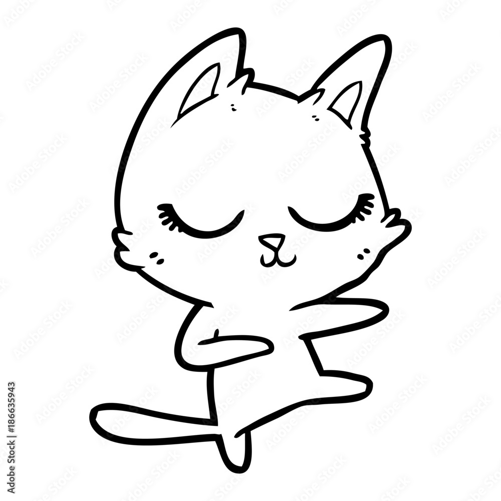 calm cartoon cat calm cartoon cat