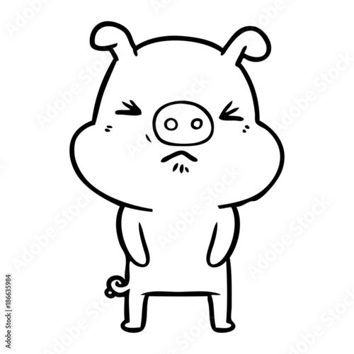 cartoon grumpy pig