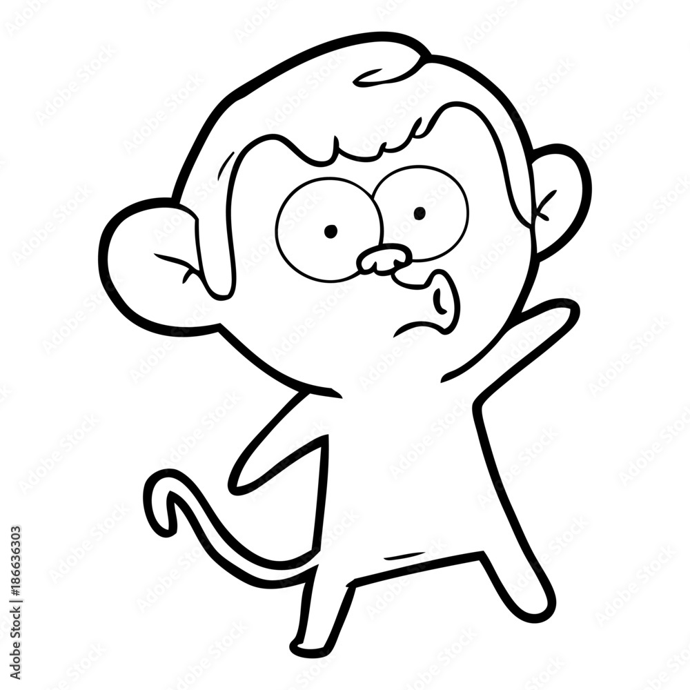 cartoon surprised monkey cartoon surprised monkey
