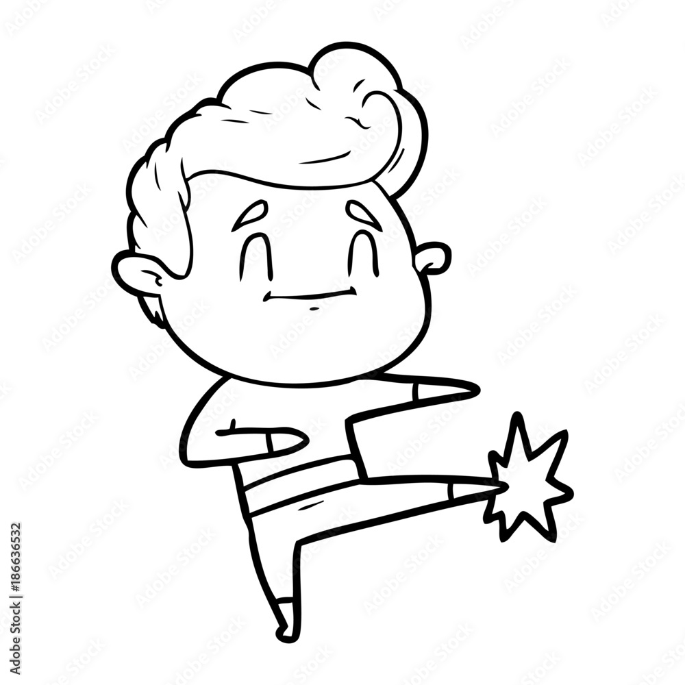 Obraz premium happy cartoon man