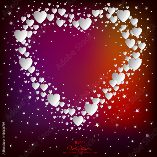 red design with silhouette of heart