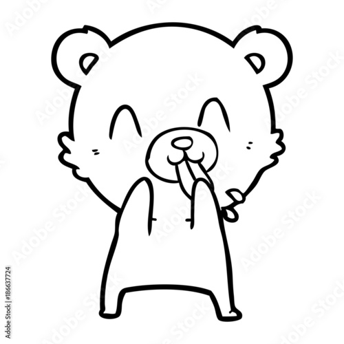 rude cartoon bear
