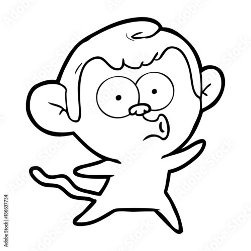 cartoon surprised monkey