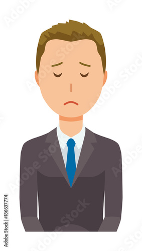 Young businessmen apologize