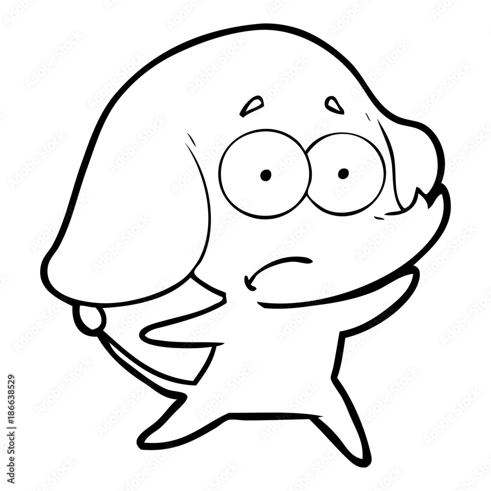 cartoon unsure elephant cartoon unsure elephant