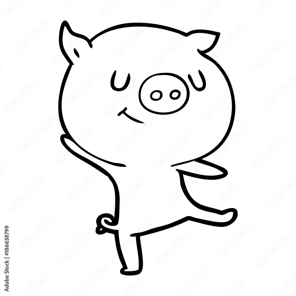 happy cartoon pig happy cartoon pig