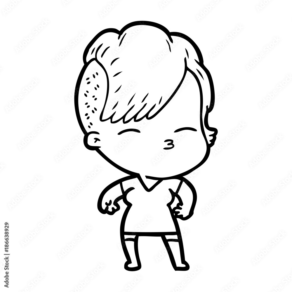 cartoon squinting girl cartoon squinting girl