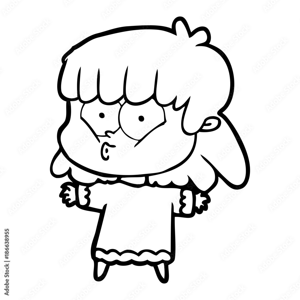 cartoon whistling girl cartoon whistling girl
