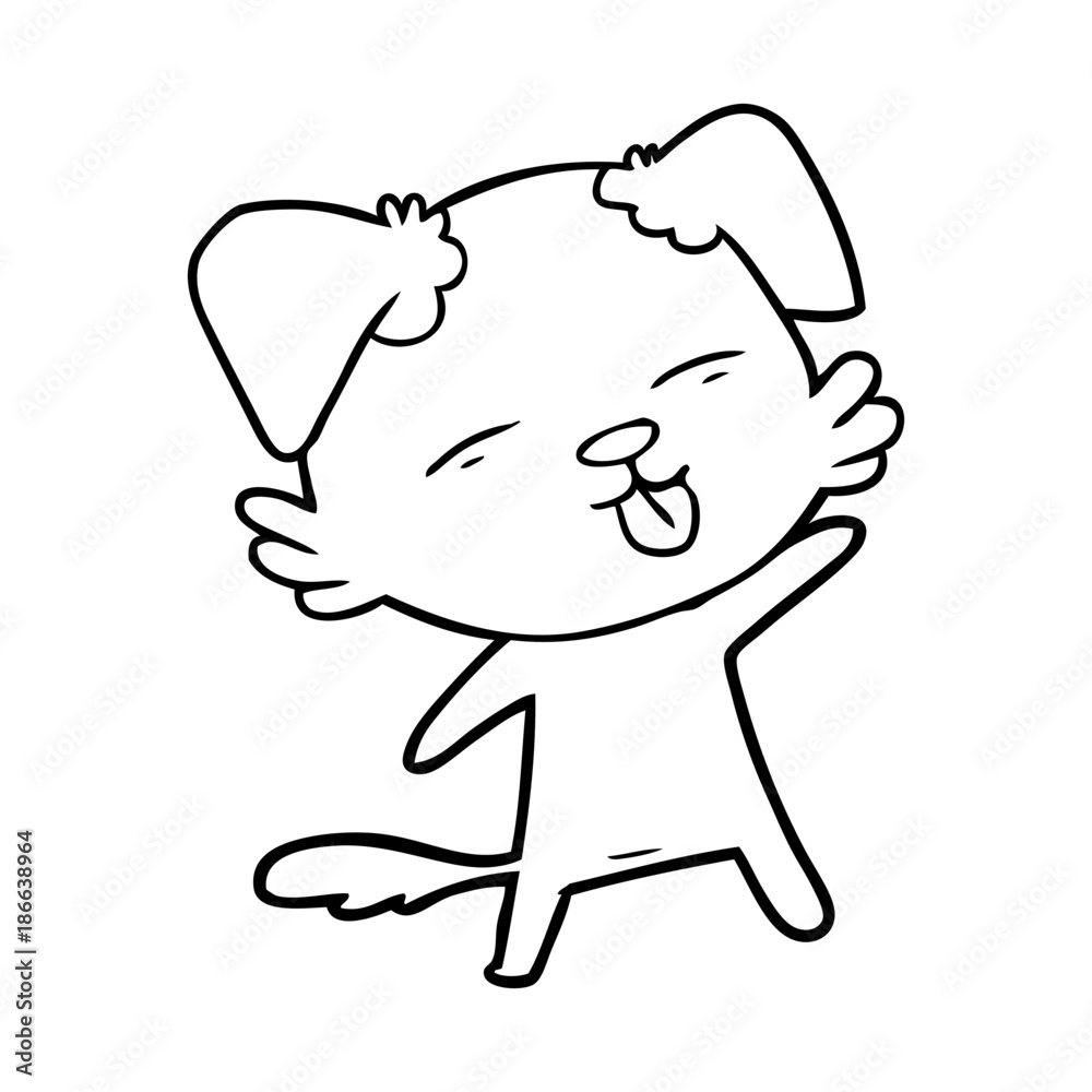 cartoon dog sticking out tongue cartoon dog sticking out tongue