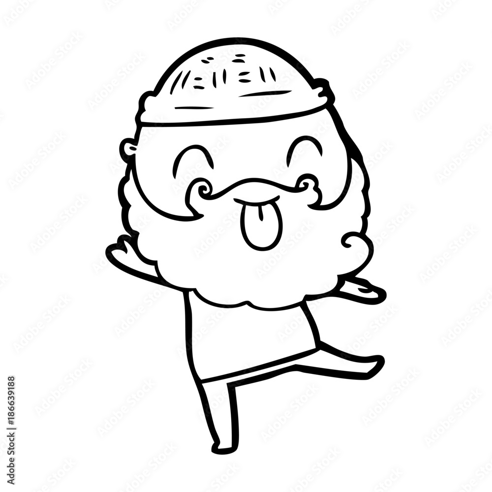 dancing man with beard sticking out tongue dancing man with beard sticking out tongue