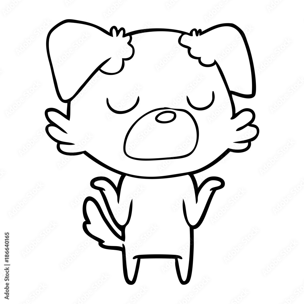 cartoon dog shrugging shoulders cartoon dog shrugging shoulders