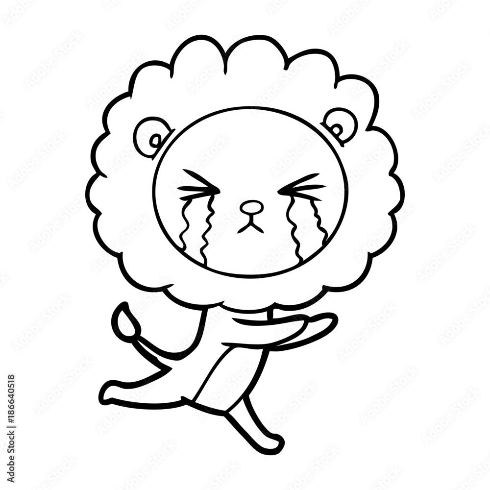 cartoon crying lion cartoon crying lion