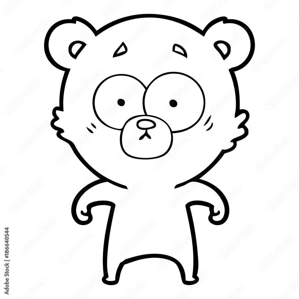 surprised bear cartoon surprised bear cartoon