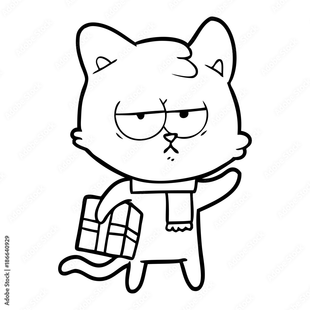 bored cartoon cat bored cartoon cat