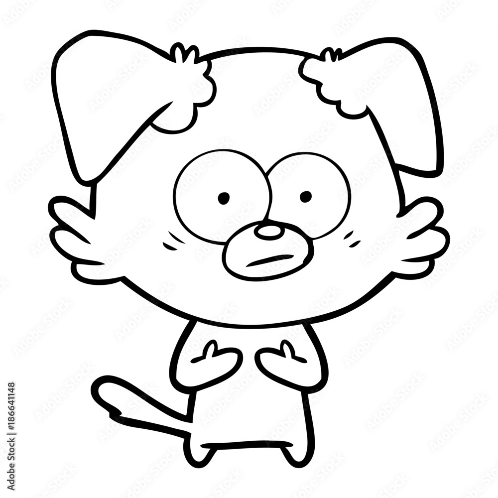 nervous dog cartoon nervous dog cartoon