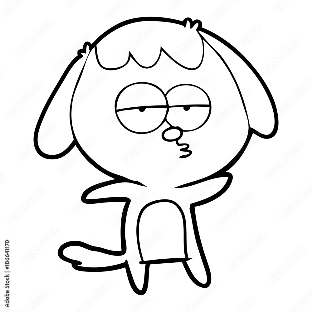 cartoon bored dog cartoon bored dog