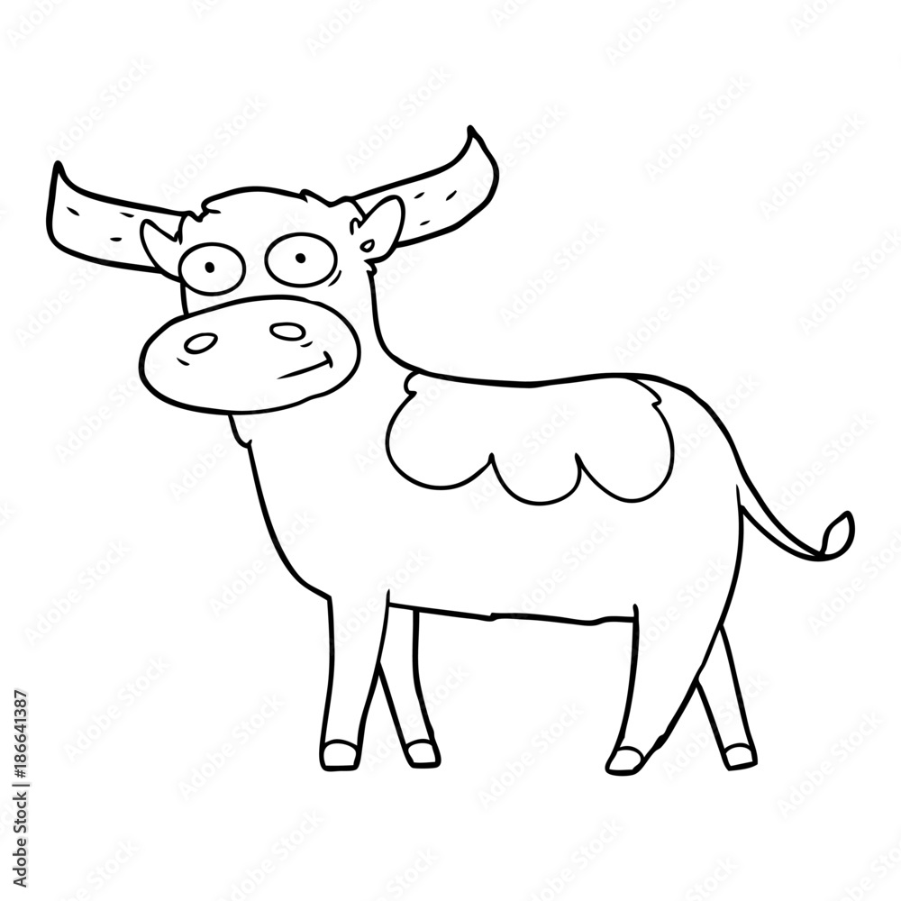 cartoon bull