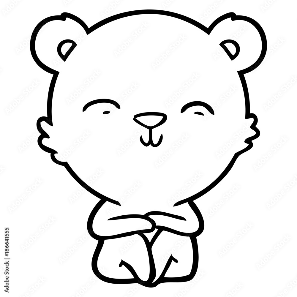 happy cartoon bear sitting happy cartoon bear sitting