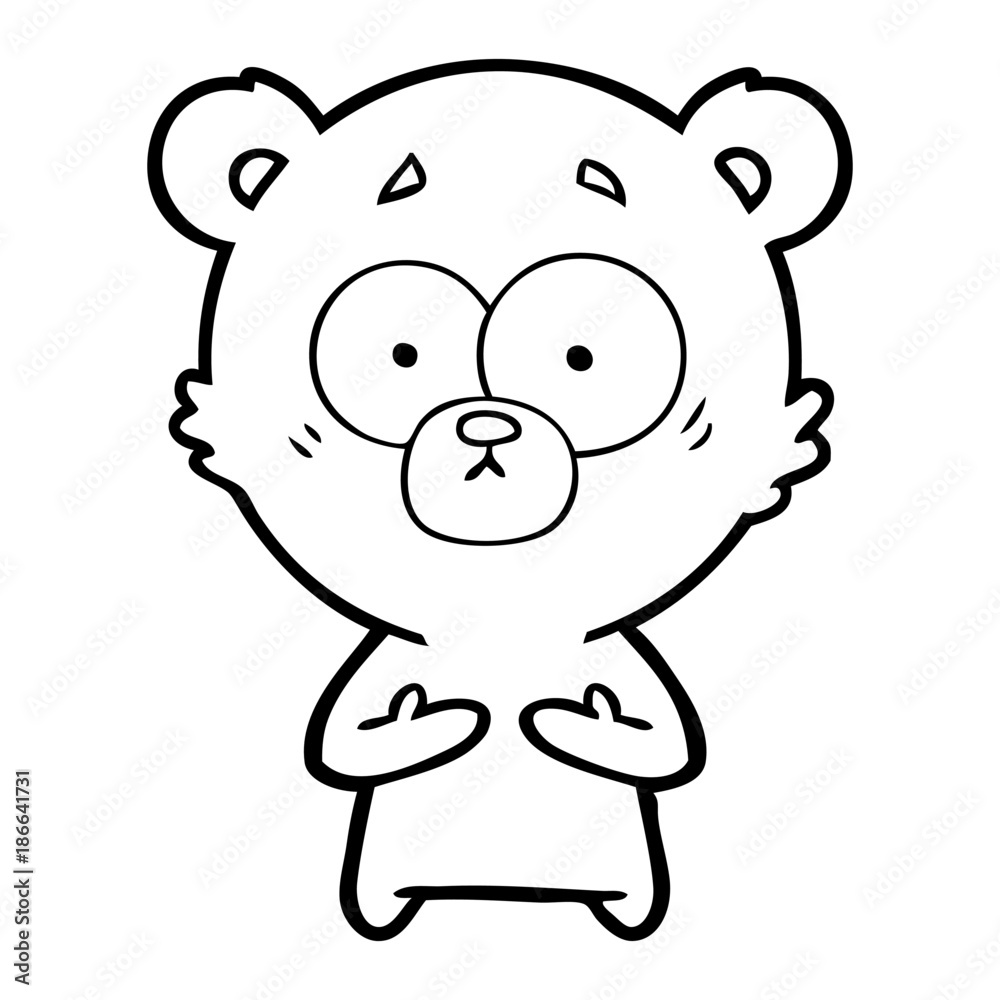 surprised bear cartoon surprised bear cartoon