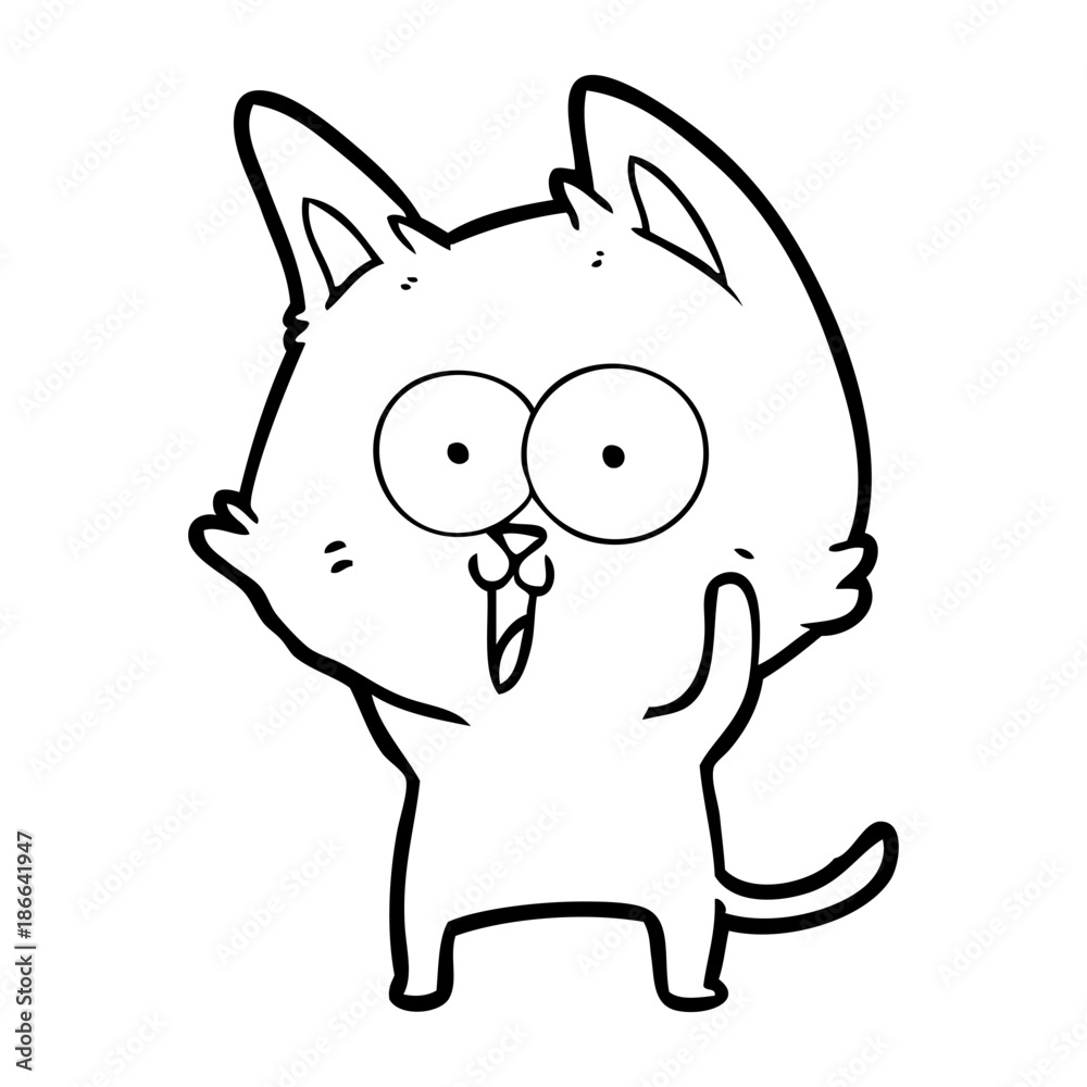 Fototapeta premium funny cartoon cat